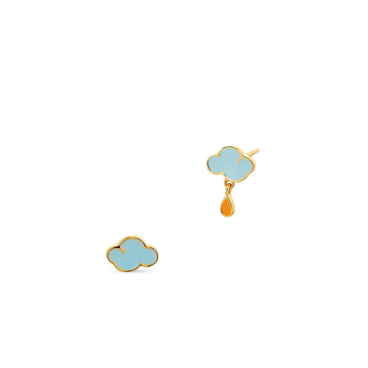 Kolczyki srebrne z motywem chmurki W.KRUK