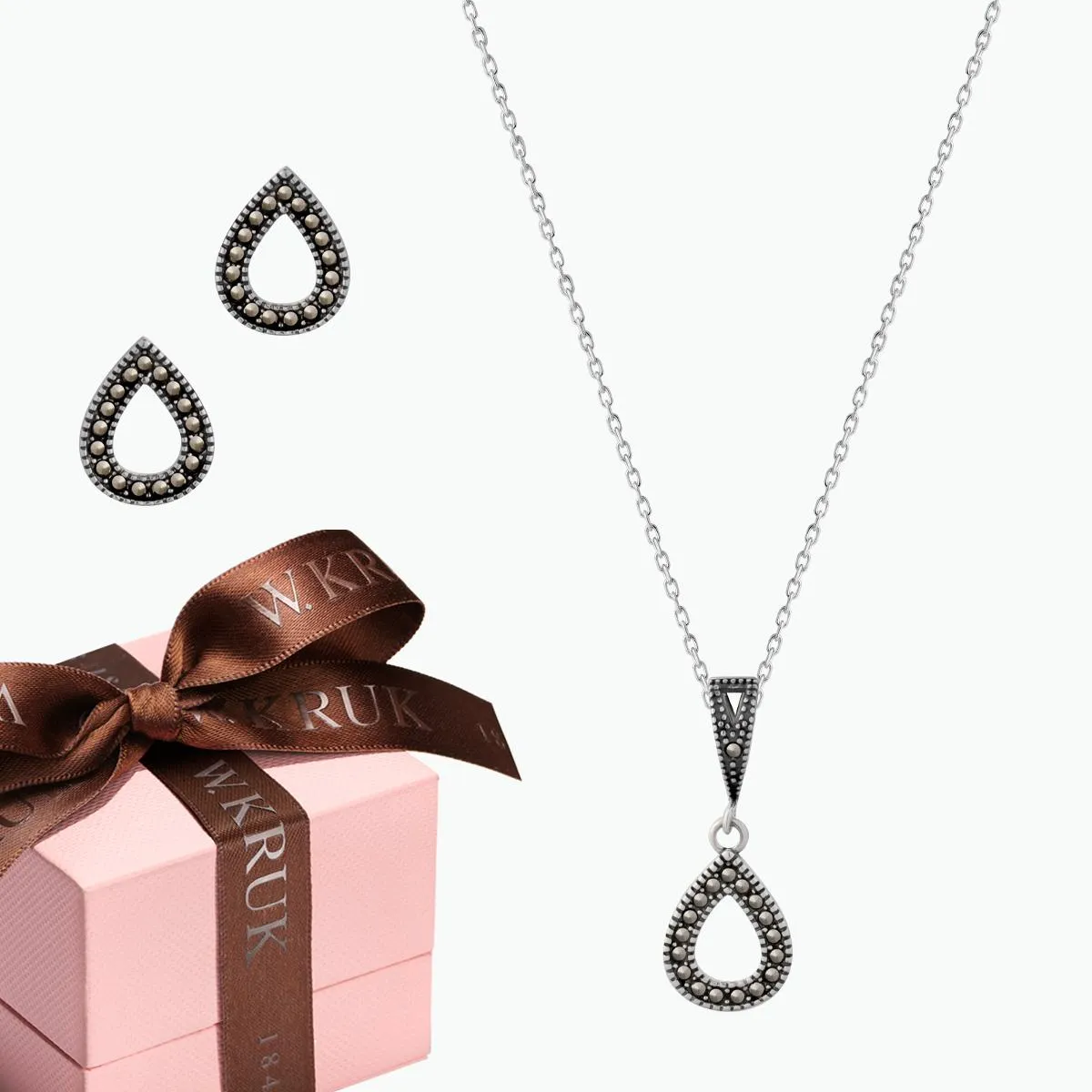 Komplet Srebrna łezka W.KRUK