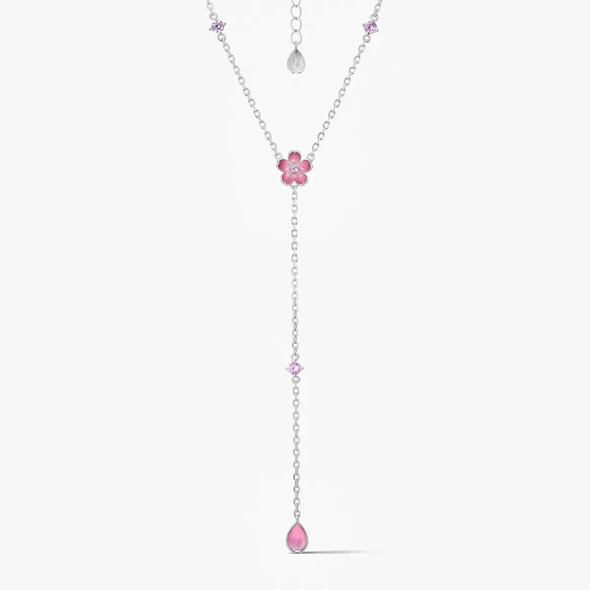 Naszyjnik srebrny 
<br/> 
Kwiaty Nocy Wiśnia W.KRUK