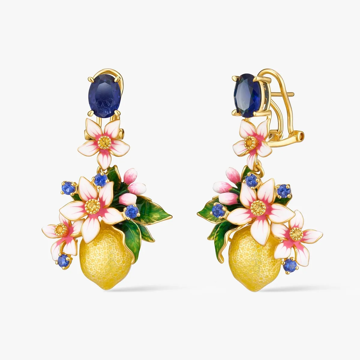 Kolczyki srebrne 
<br/> 
Kwiaty Nocy Cytrusy W.KRUK