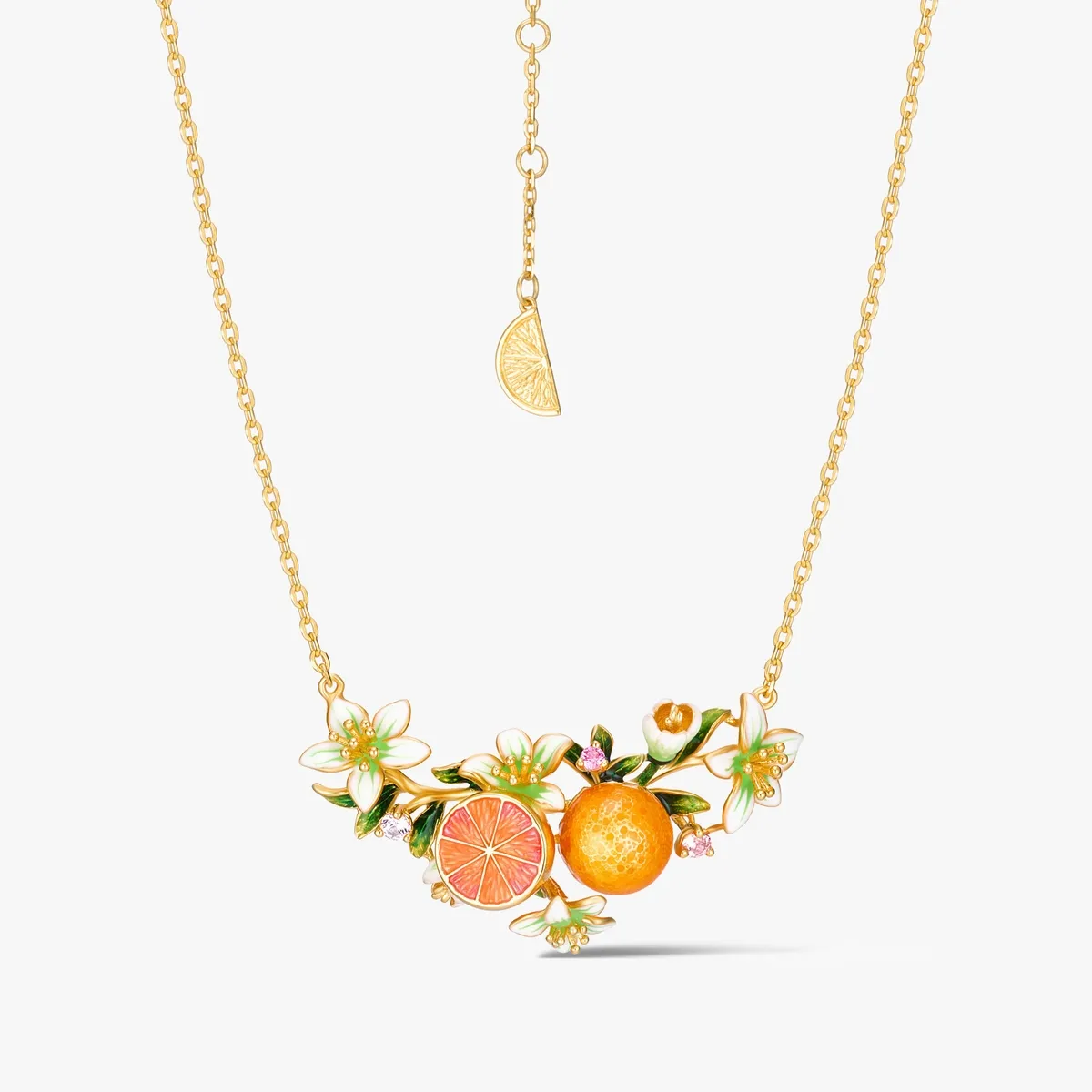 Naszyjnik srebrny 
<br/> 
Kwiaty Nocy Cytrusy W.KRUK