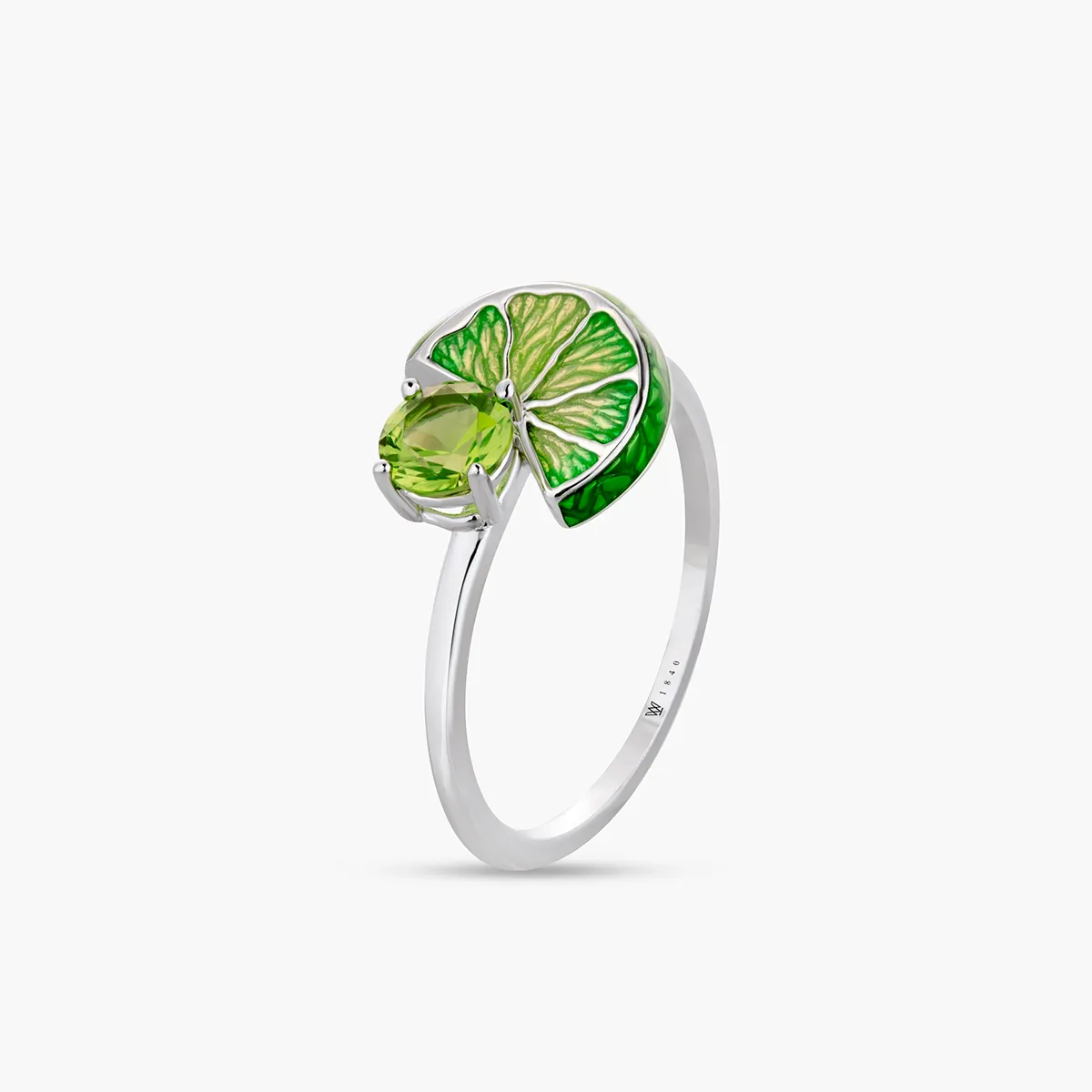 Pierścionek srebrny 
<br/> 
Kwiaty Nocy Limonki W.KRUK