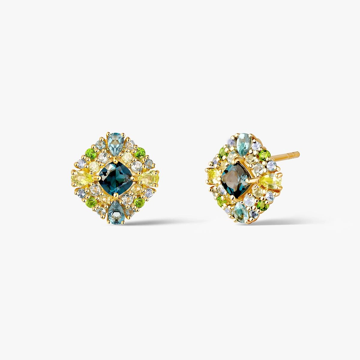 Kolczyki srebrne z topazami Szekspirowska W.KRUK