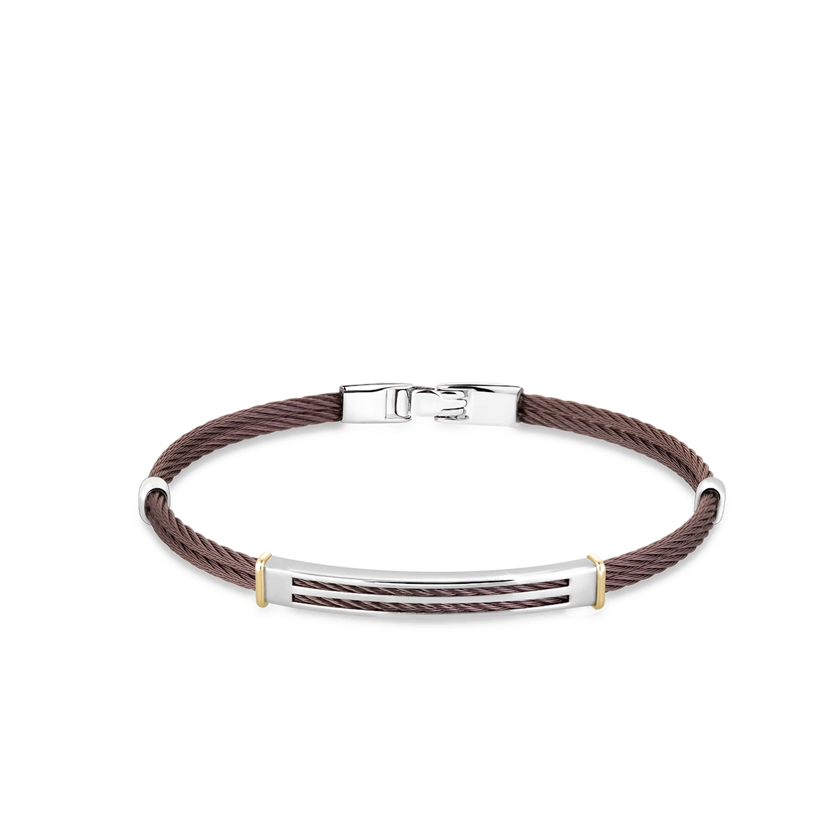 Bransoleta stal i złoto W.KRUK