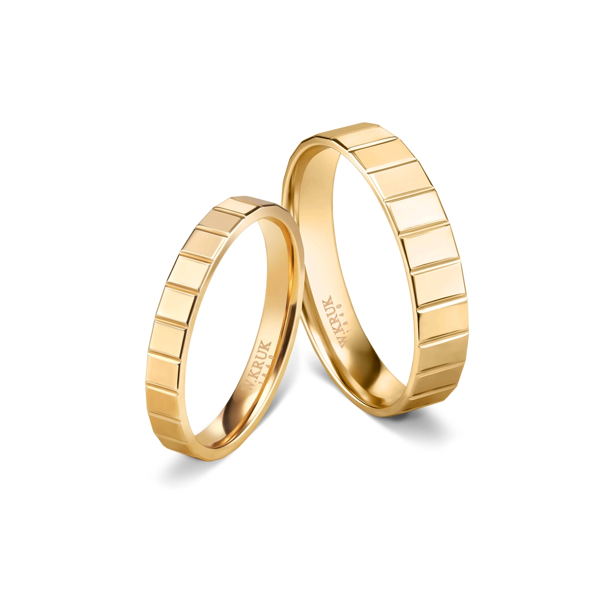 Komplet obrączek złotych MIRROR W.KRUK