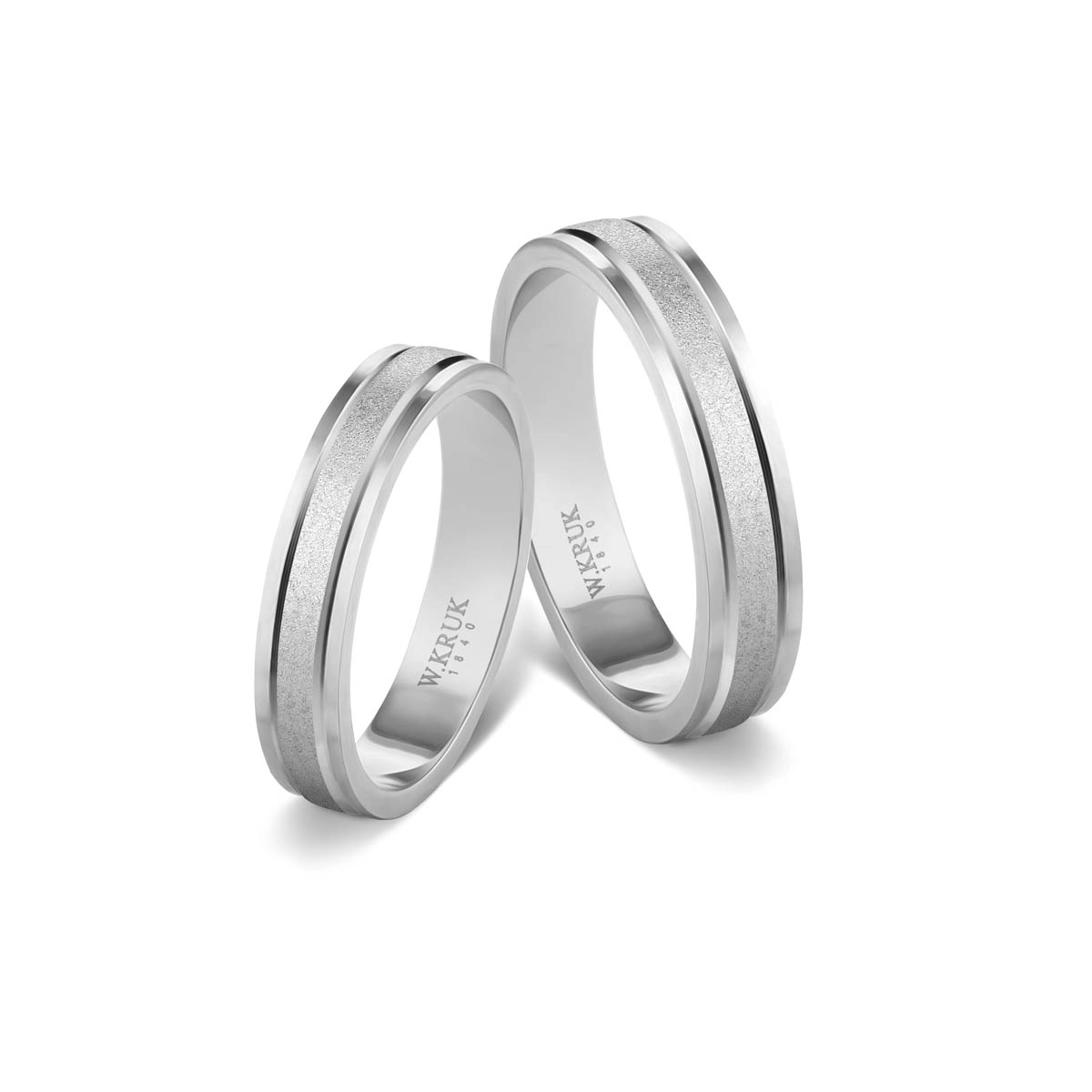 Komplet obrączek złotych LOVELY W.KRUK