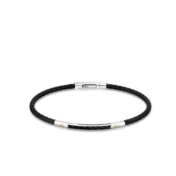 Bransoleta stal i złoto W.KRUK