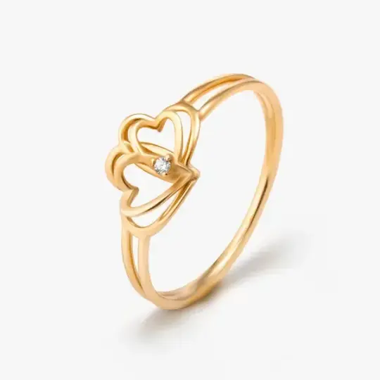 Pierścionek złoty z diamentem laboratoryjnym 
<br/>
Czułość W.KRUK